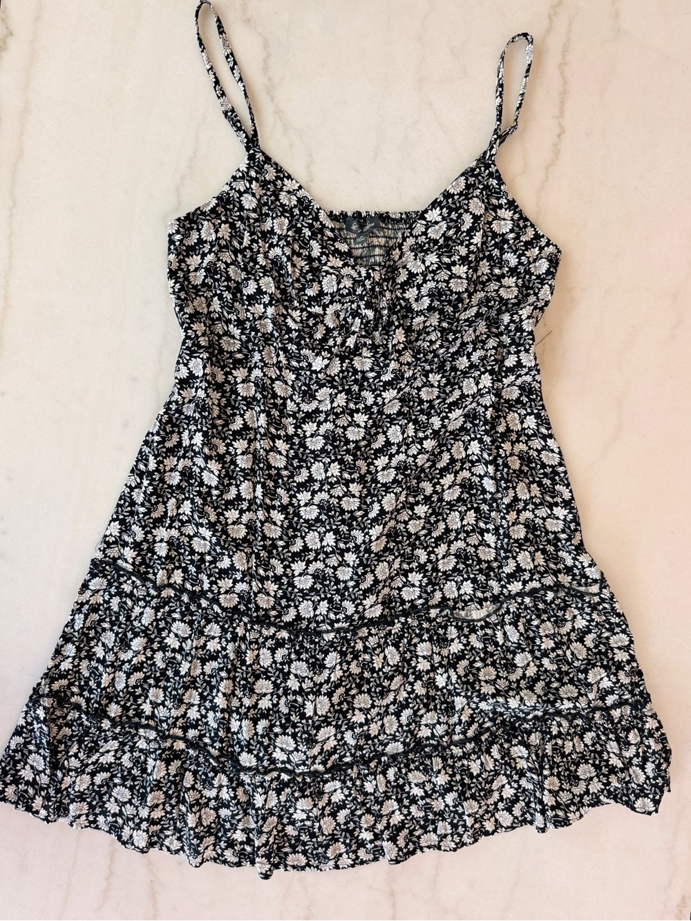Lily Rose Black & White Floral Mini Dress